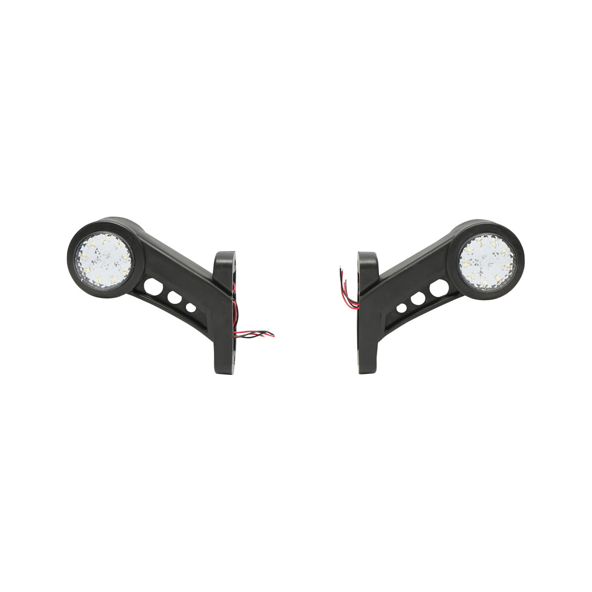 Set of side marker lamps with LED 12-24V, red-white, flexible PVC Breckner Germany