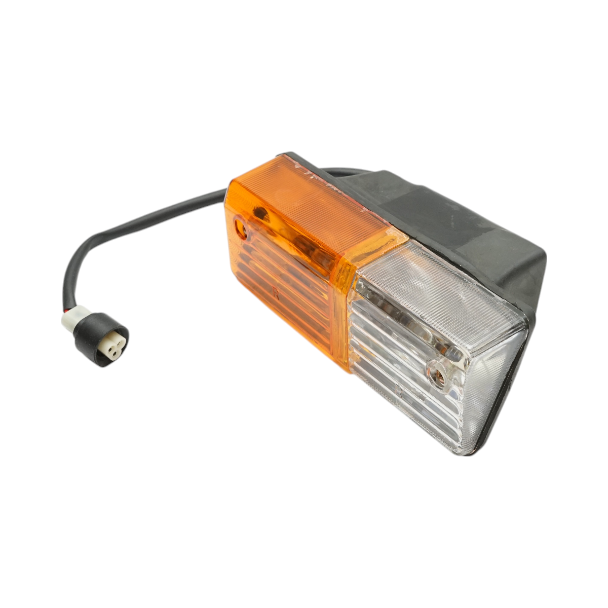 Right front indicator lamp for Fiat, Massey Ferguson, Landini, Case IH 12V/5W, 160x60mm OEM code 5124111, 5124113, 87569358, 9958319, 4997265, 4999859, SF4999859, 1425884M93, VPM3633, 400481AA