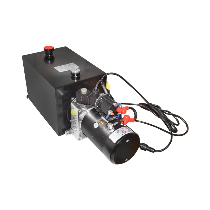 12V hydraulic pump, 1.6kW 160 bar, with 10L metal tank and remote control