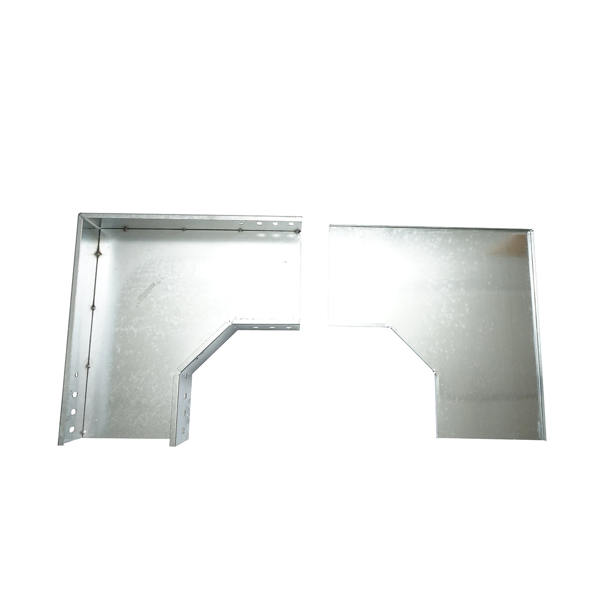 Horizontal bracket 90 degrees made of galvanized steel for gutter 100x200mm
