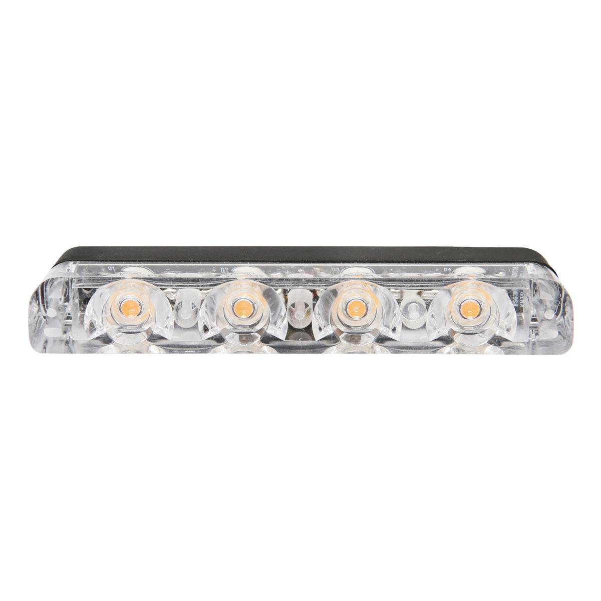 Set of 8 strobe lights with 4 LEDs, yellow light 12V Breckner Germany