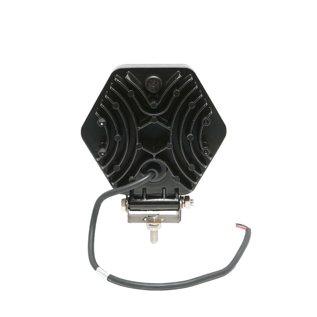 Hexagonal projector lamp with black metal grille, 9 LEDs, radiation angle 30, DC 10-80V 27W Breckner Germany