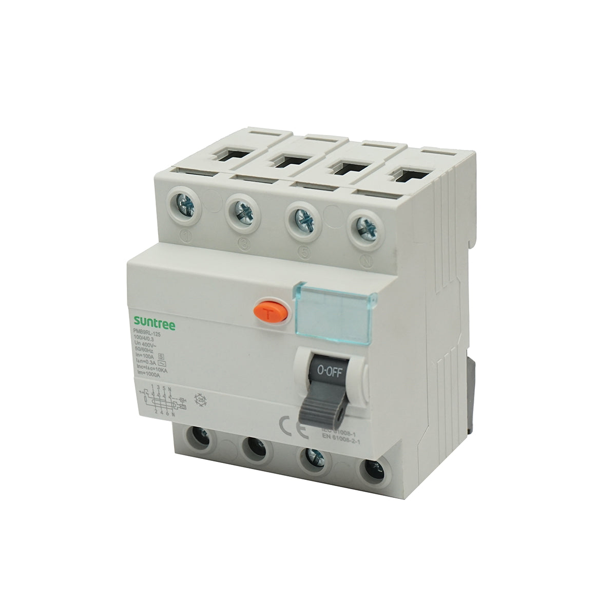 Automatic differential switch 4P 100A 30mA 6kA, type AC Suntree