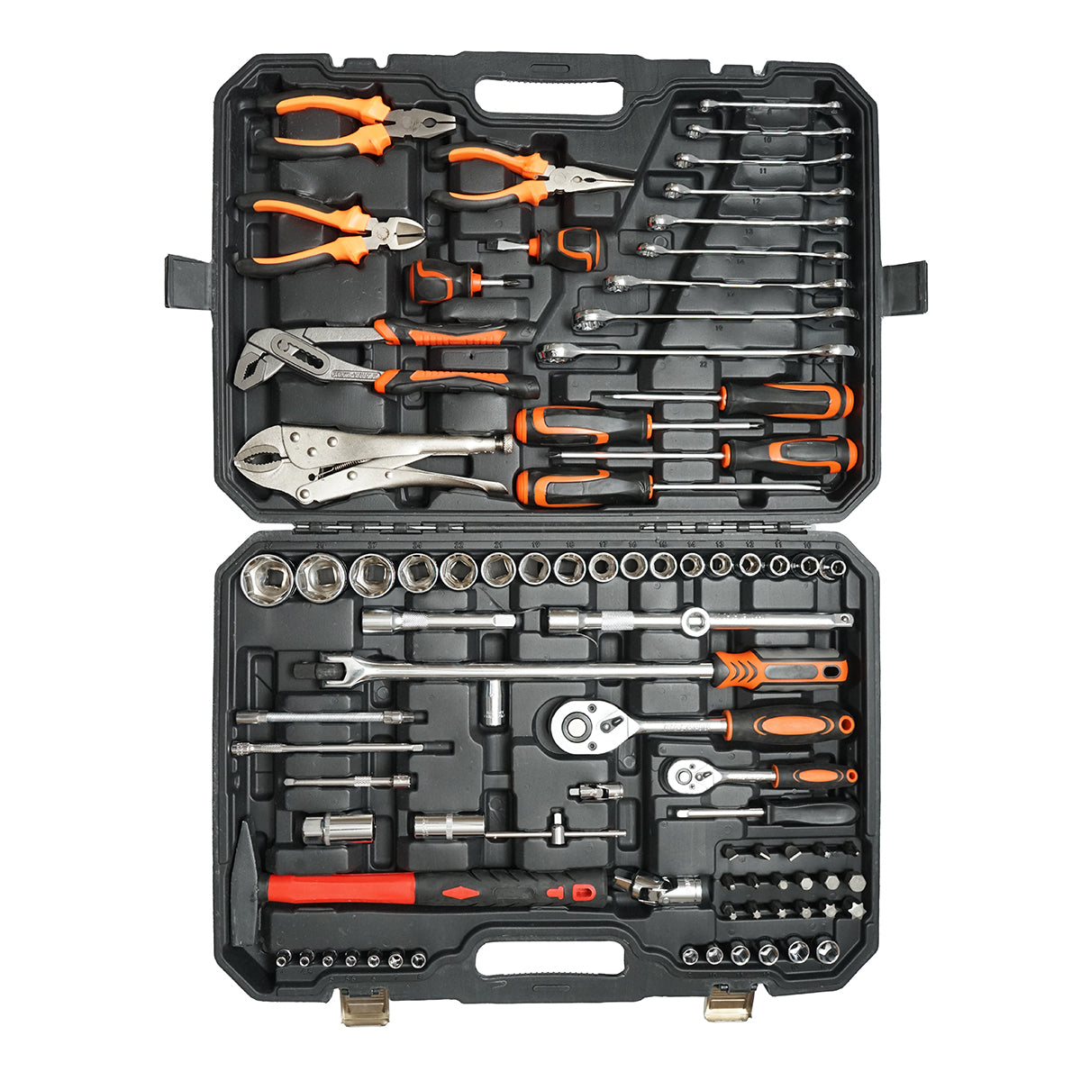 Socket wrench set, fixed, bits, screwdrivers, and tools 86 pieces Breckner Germany