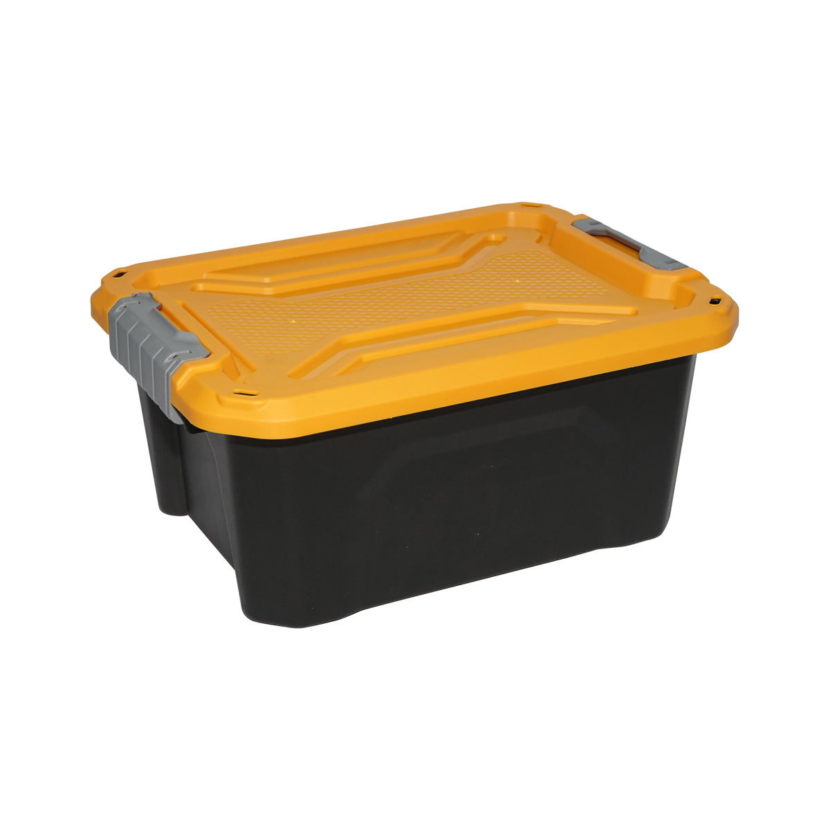 Box, heavy duty storage box 12L with lid, yellow 385x295x175mm Breckner Germany