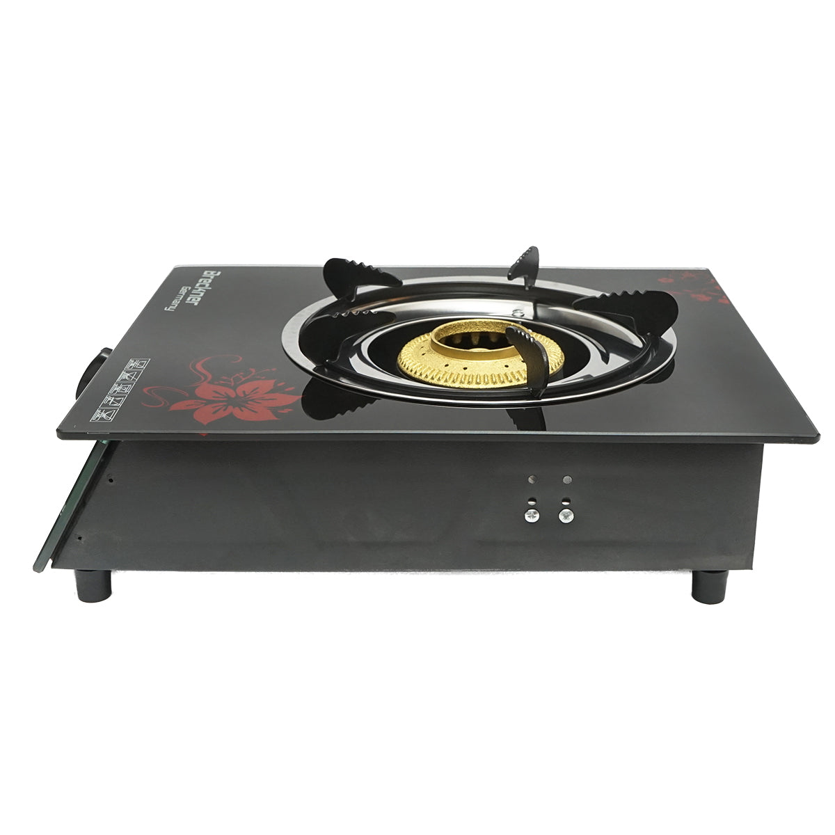 Hob, with a 3KW cast iron burner, tempered glass 400x300x90mm Breckner Germany