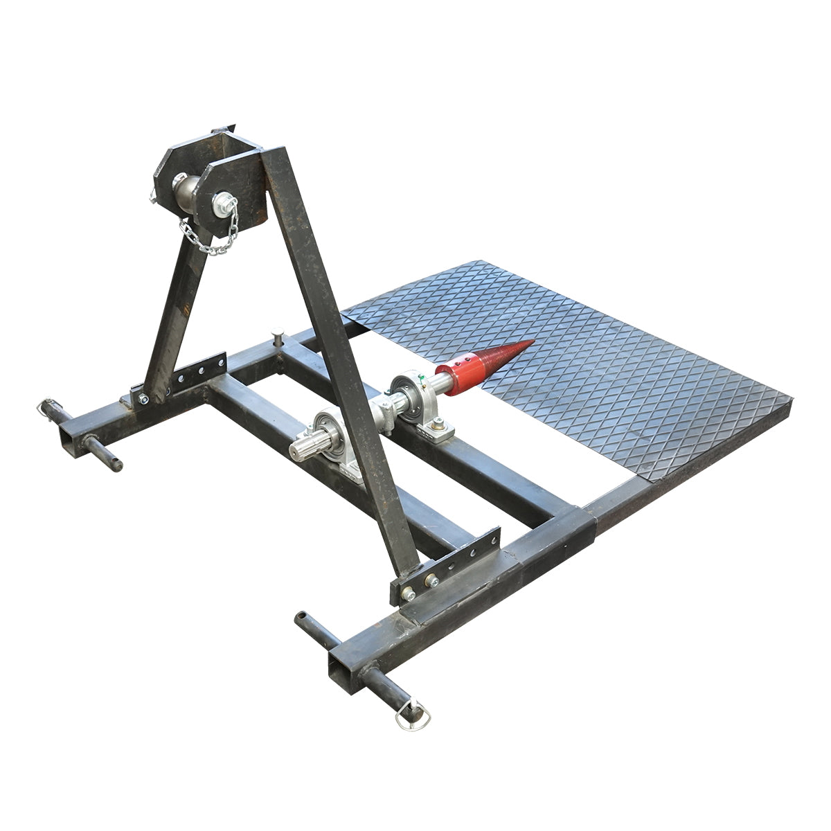 Wood splitter for tractor PTO shaft with 2 included conical chisels