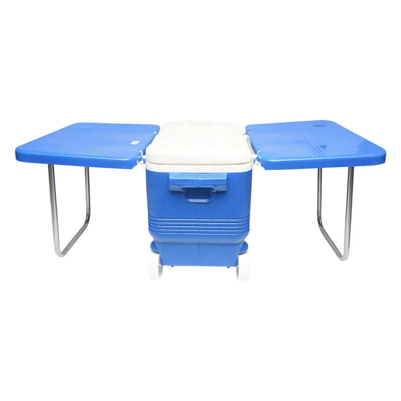 45L blue picnic freezer with table 610x405x445mm Breckner Germany