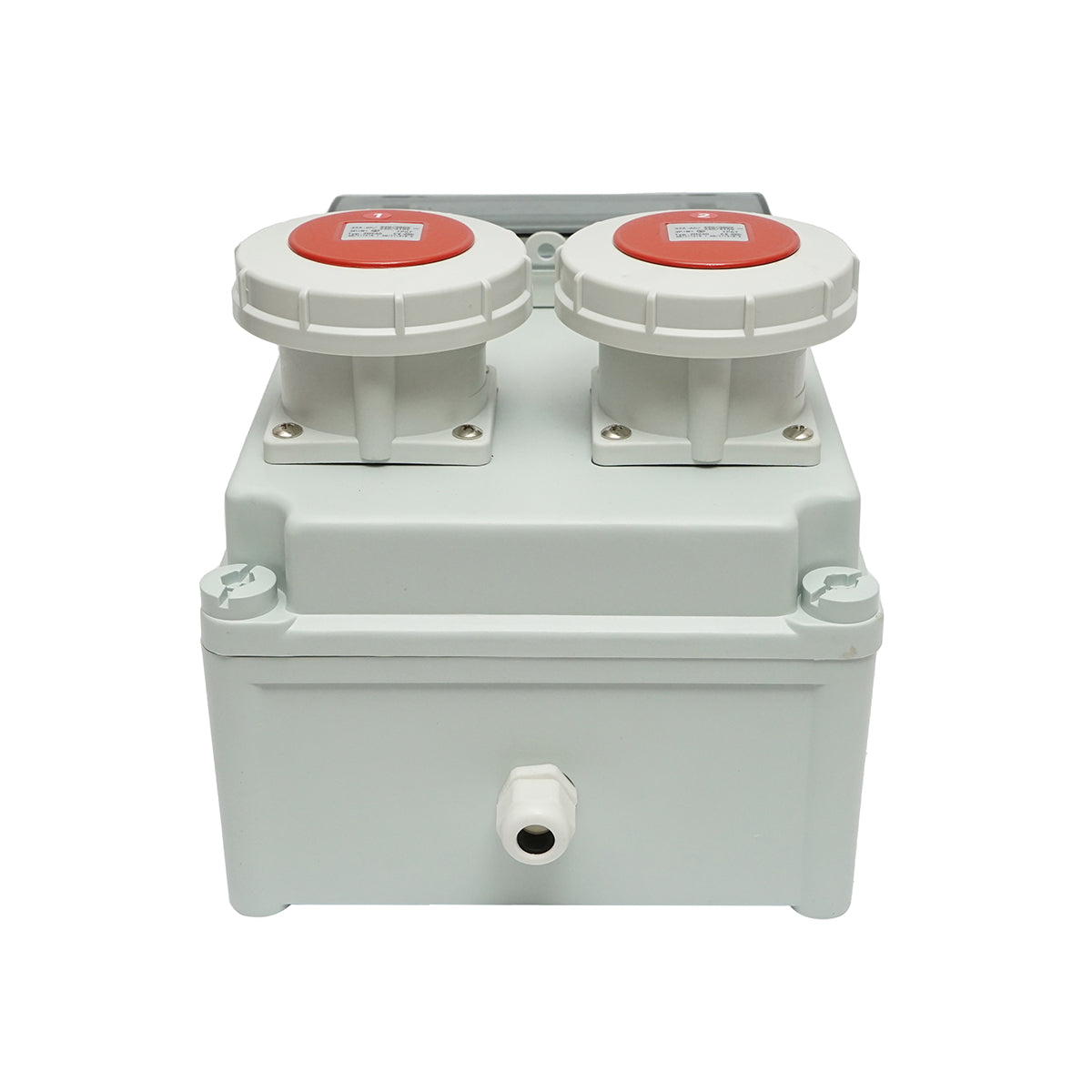 Group socket panel for construction site 2x400V/32A, 6 modules, 340x220x160mm IP67 SUNTREE