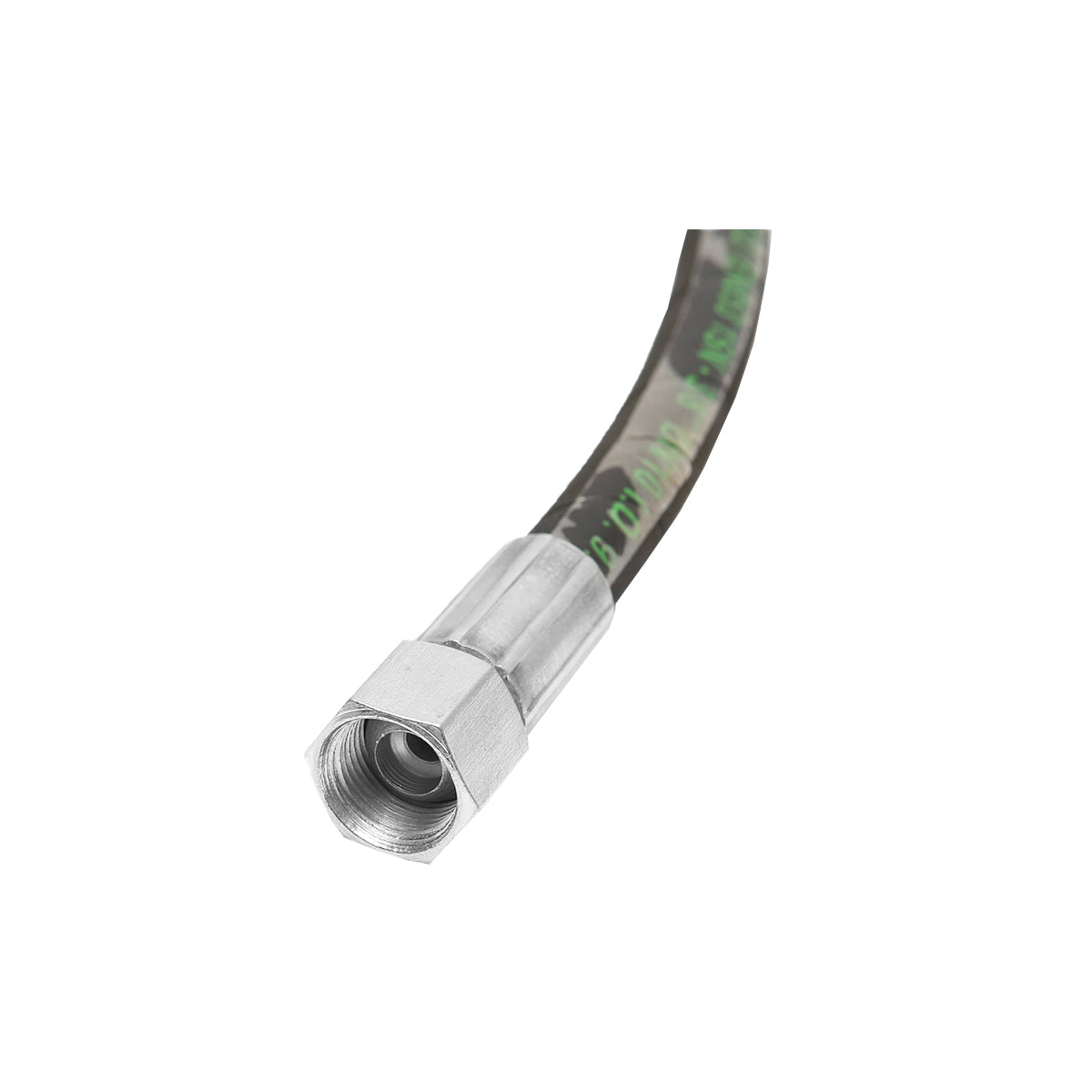 2SN pressure hose DN10 certified with hydraulically fixed ends L=800mm M20