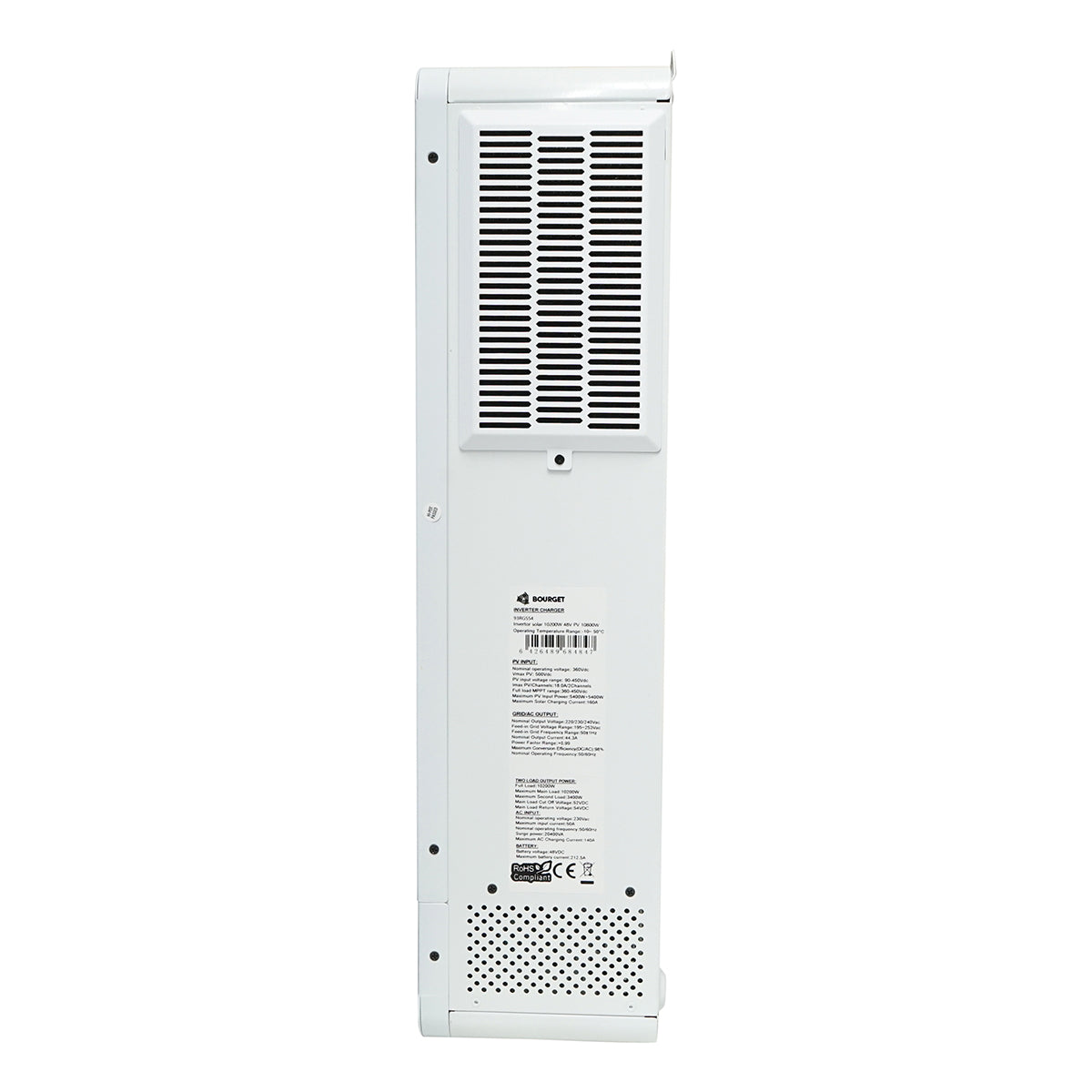 Hybrid solar inverter 10.2 KW, 48V, 160A MPPT, single-phase, ON/OFF-GRID, EVO-10200 Bourget