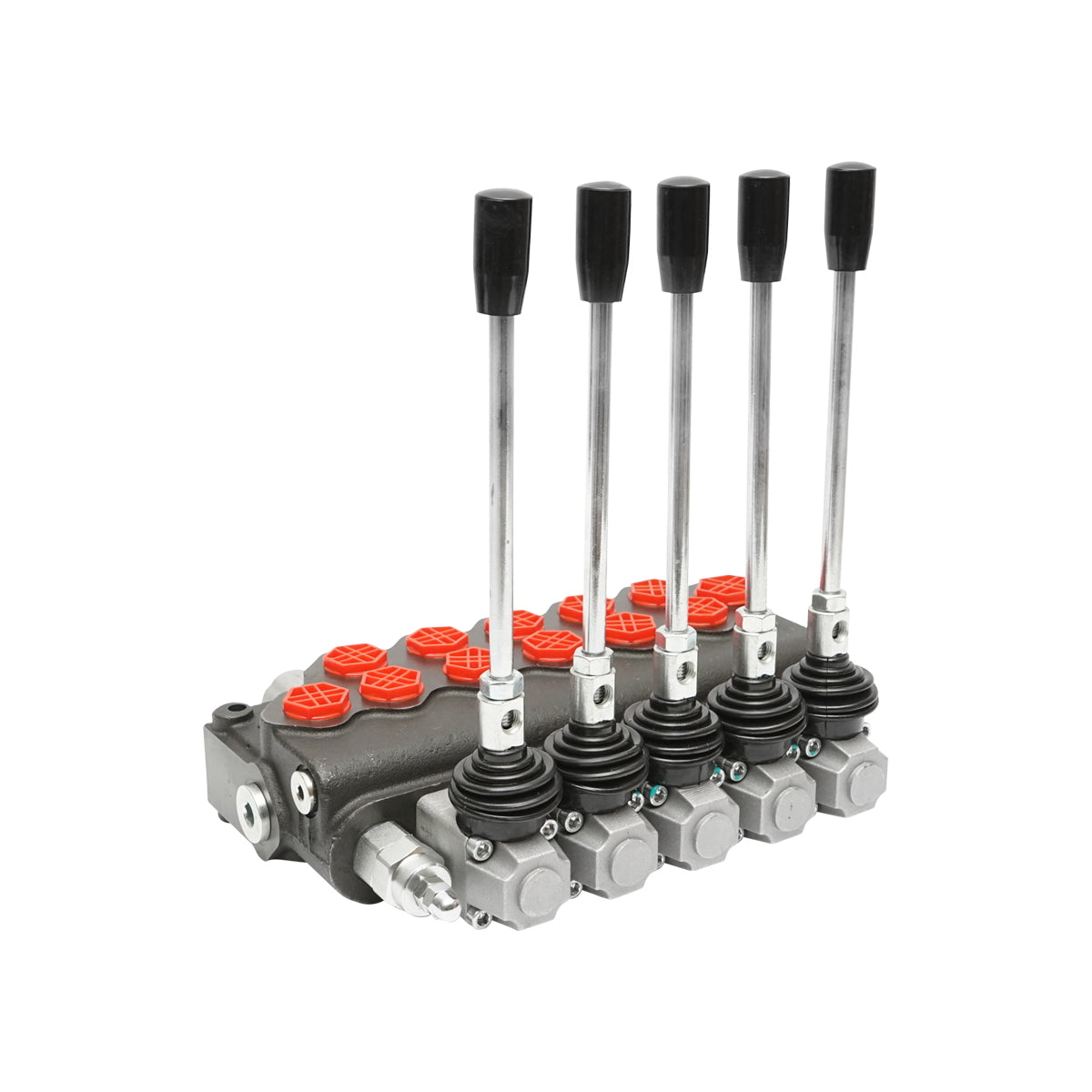 Hydraulic distributor with 5 levers safety valve SD11 flow 80L/min lever and reduction -15 /+80 Breckner Germany