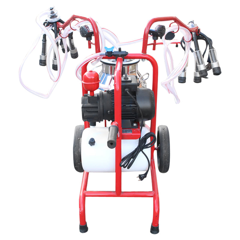 Milk milking machine 2-poster 40L stainless steel tank with bottle, vacuum reservoir Breckner Germany