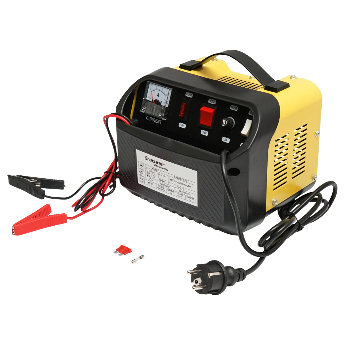 Car battery charger and booster 12/24V 5A 230V/140W for batteries 20-90Ah Breckner Germany