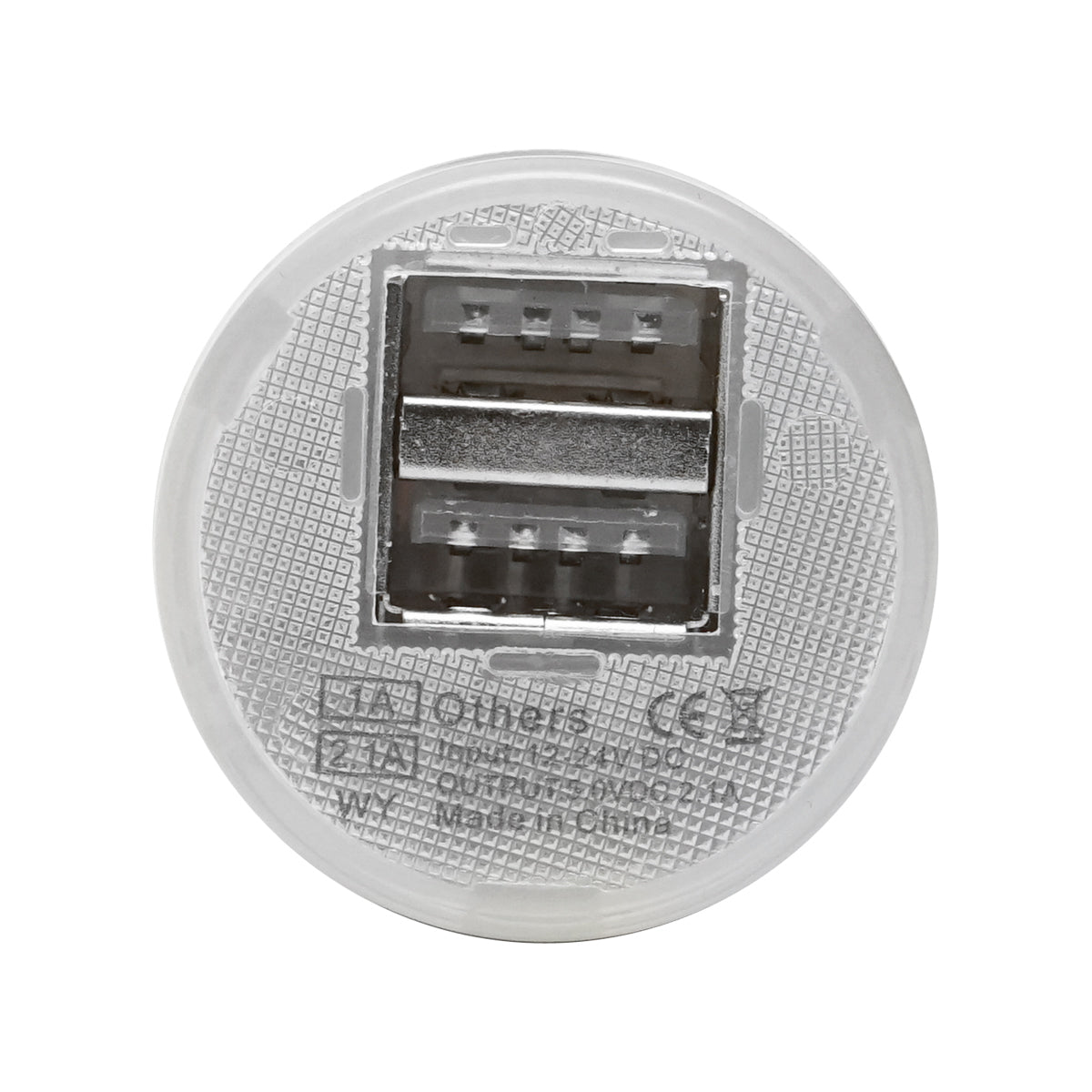 Phone charger plug car cigarette lighter 2 USB 3.1A white - wireless
