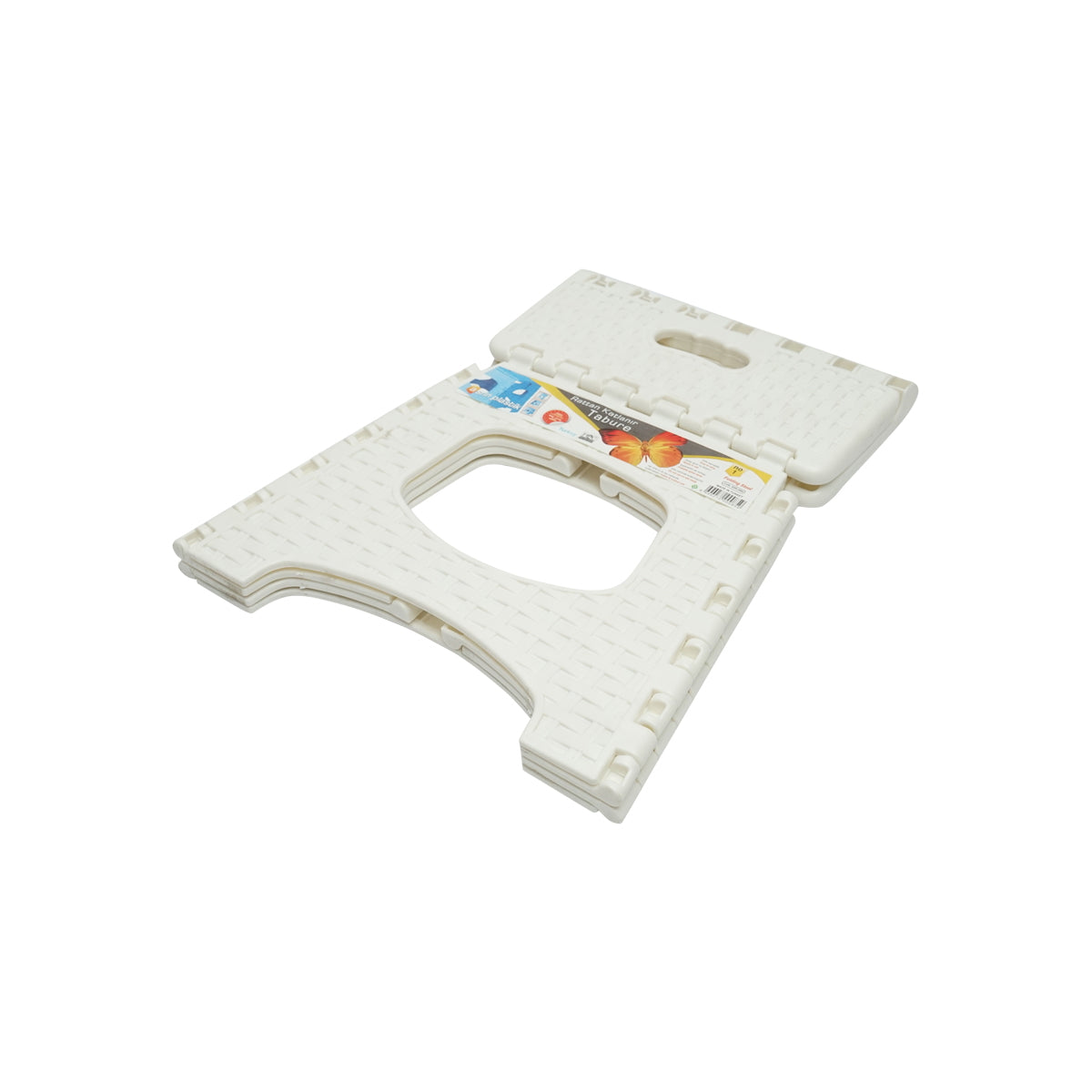 White foldable plastic chair 286X325X270 mm