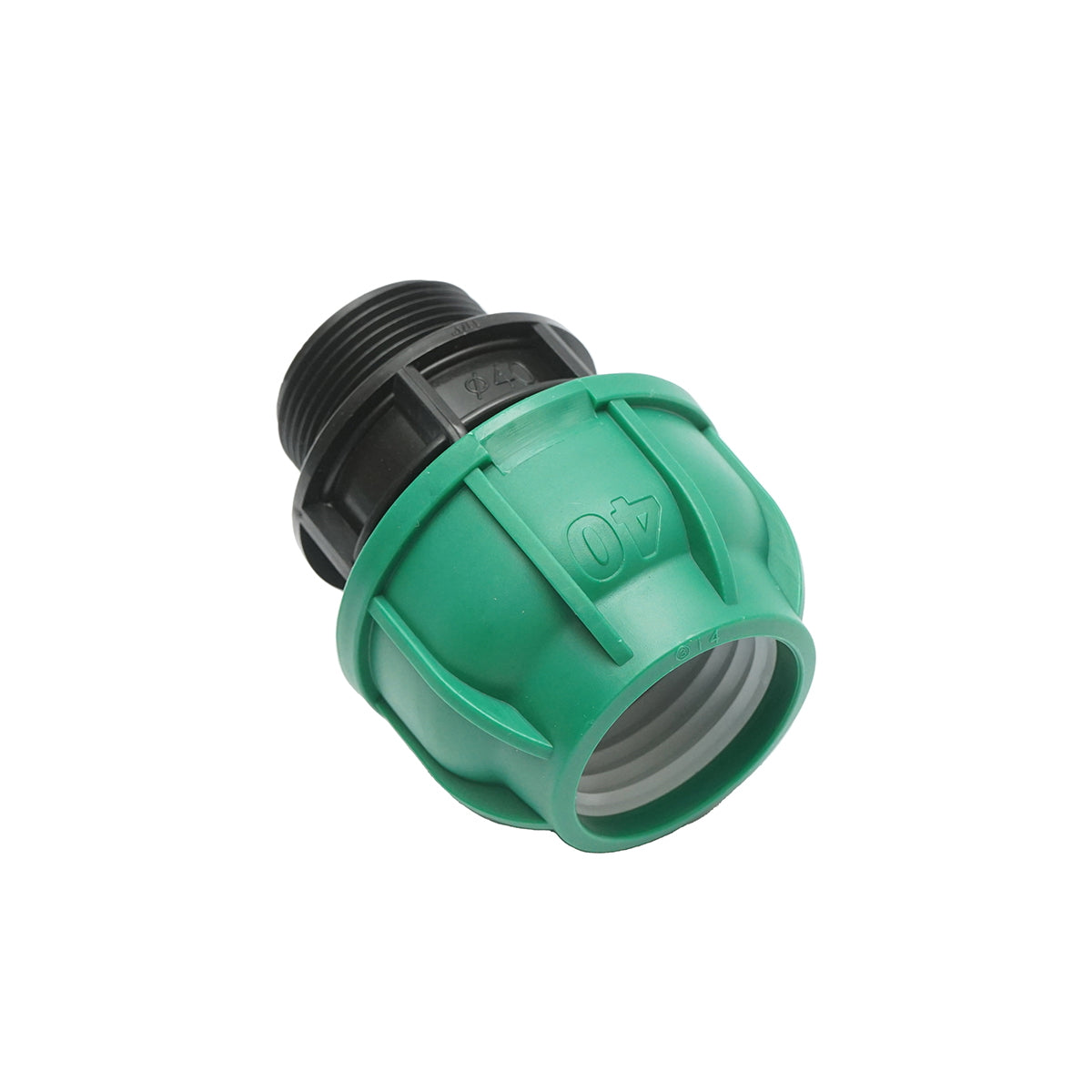 Compression fitting with external thread D40mmx5/4 toll, PN10 Bar for irrigation systems