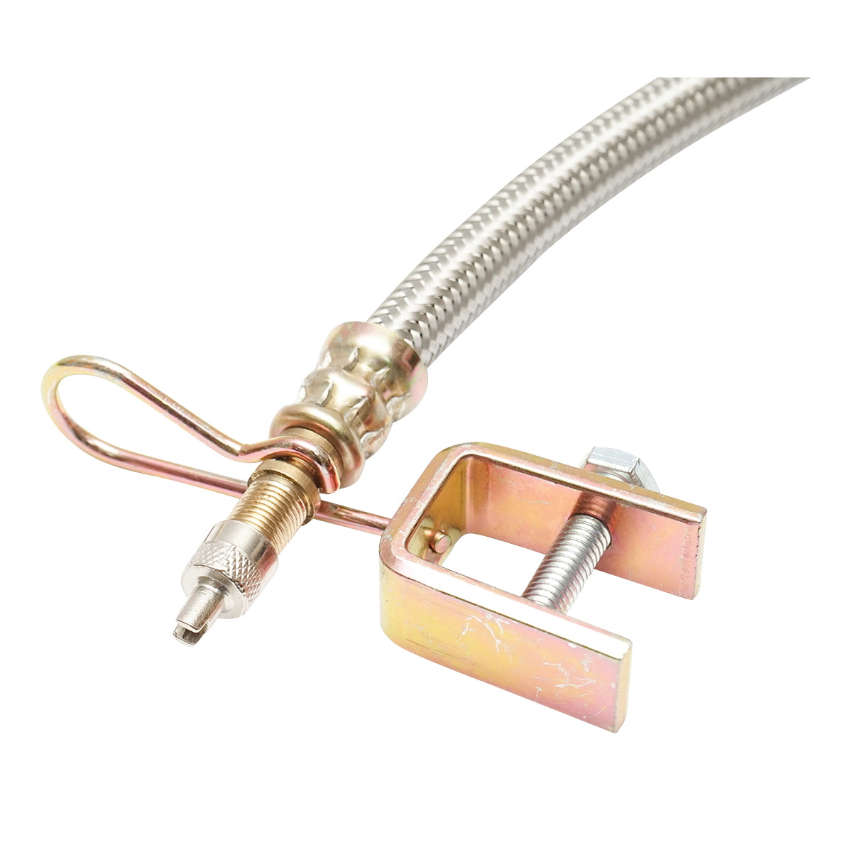 Wheel valve extension with metal protection and clip with screw 150/180 mm