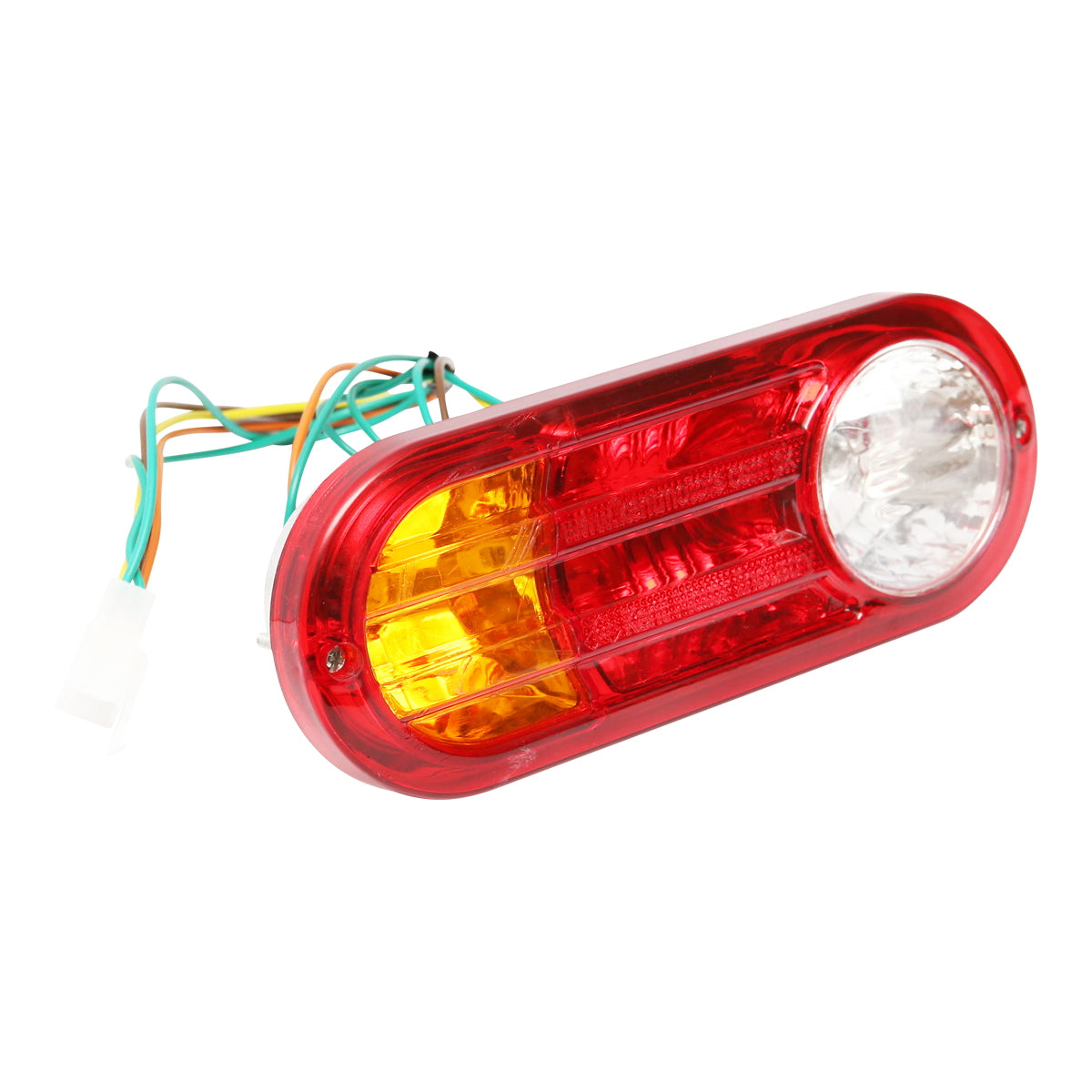Oval rear stop lamp with stripes 4 functions Breckner Germany