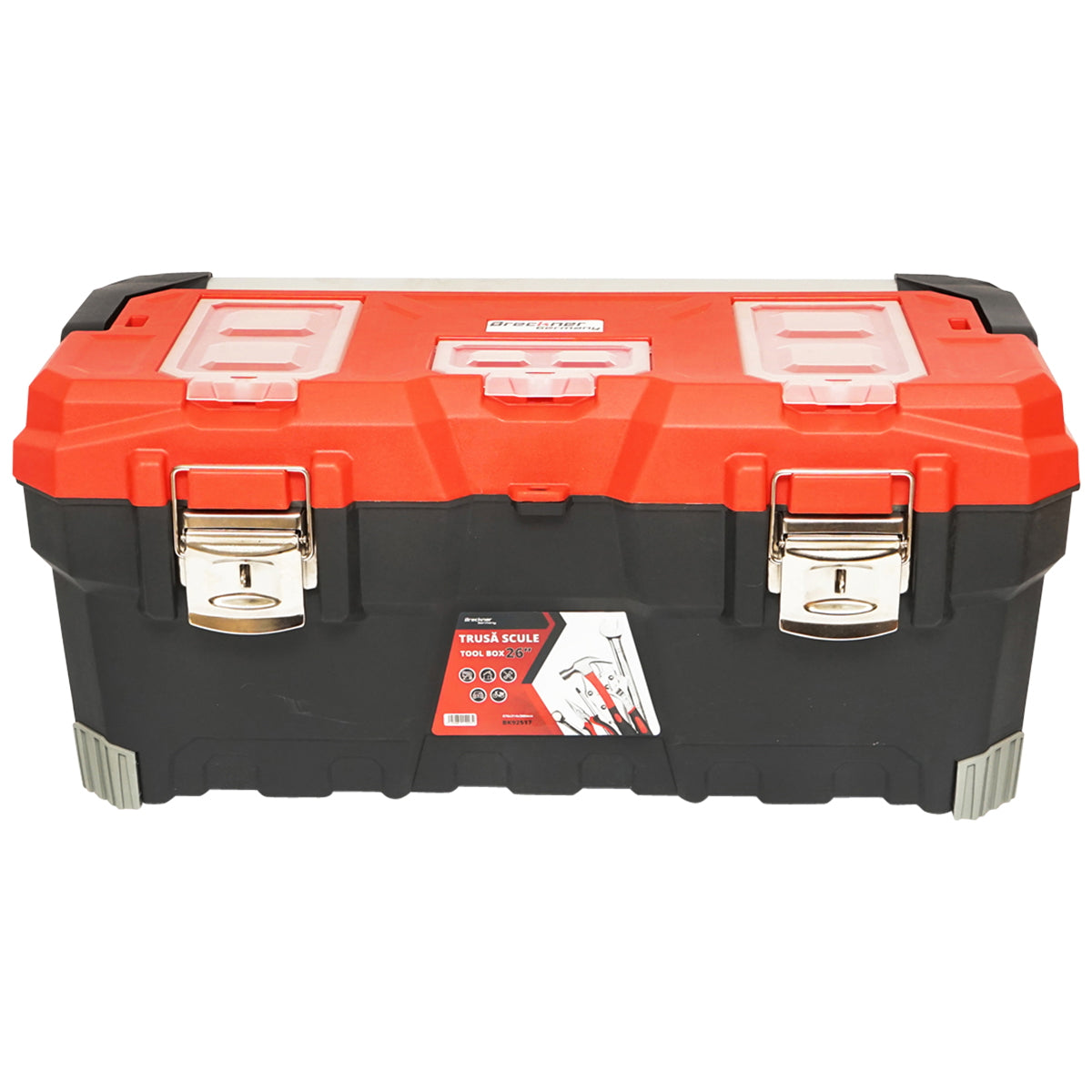 Professional tool box with aluminum handle 676x314x300mm Breckner Germany