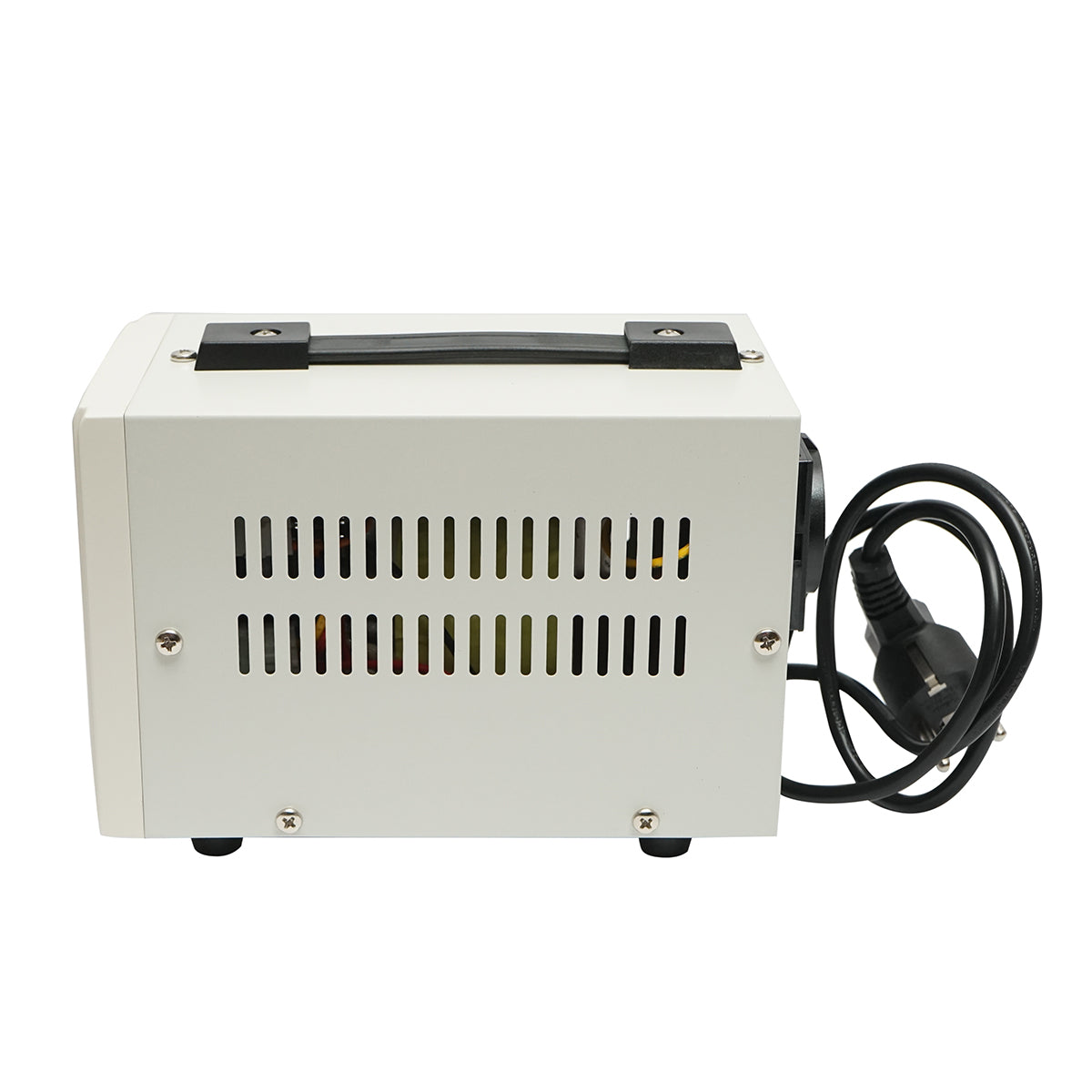 Single-phase automatic voltage stabilizer with relay 1000VA/140-260V, 2 Schuko sockets 230V, LCD display Breckner Germany
