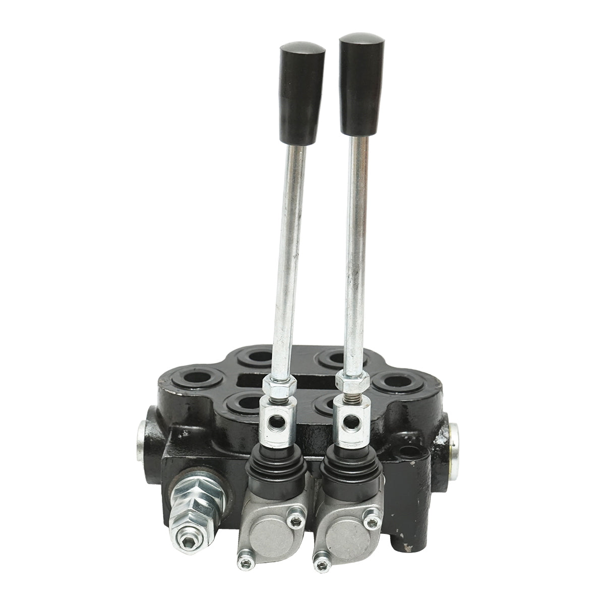 Hydraulic distributor with 2 levers 150 Bar, flow rate 80L/min M22x1.5mm for Forestry Tractor and Grapple