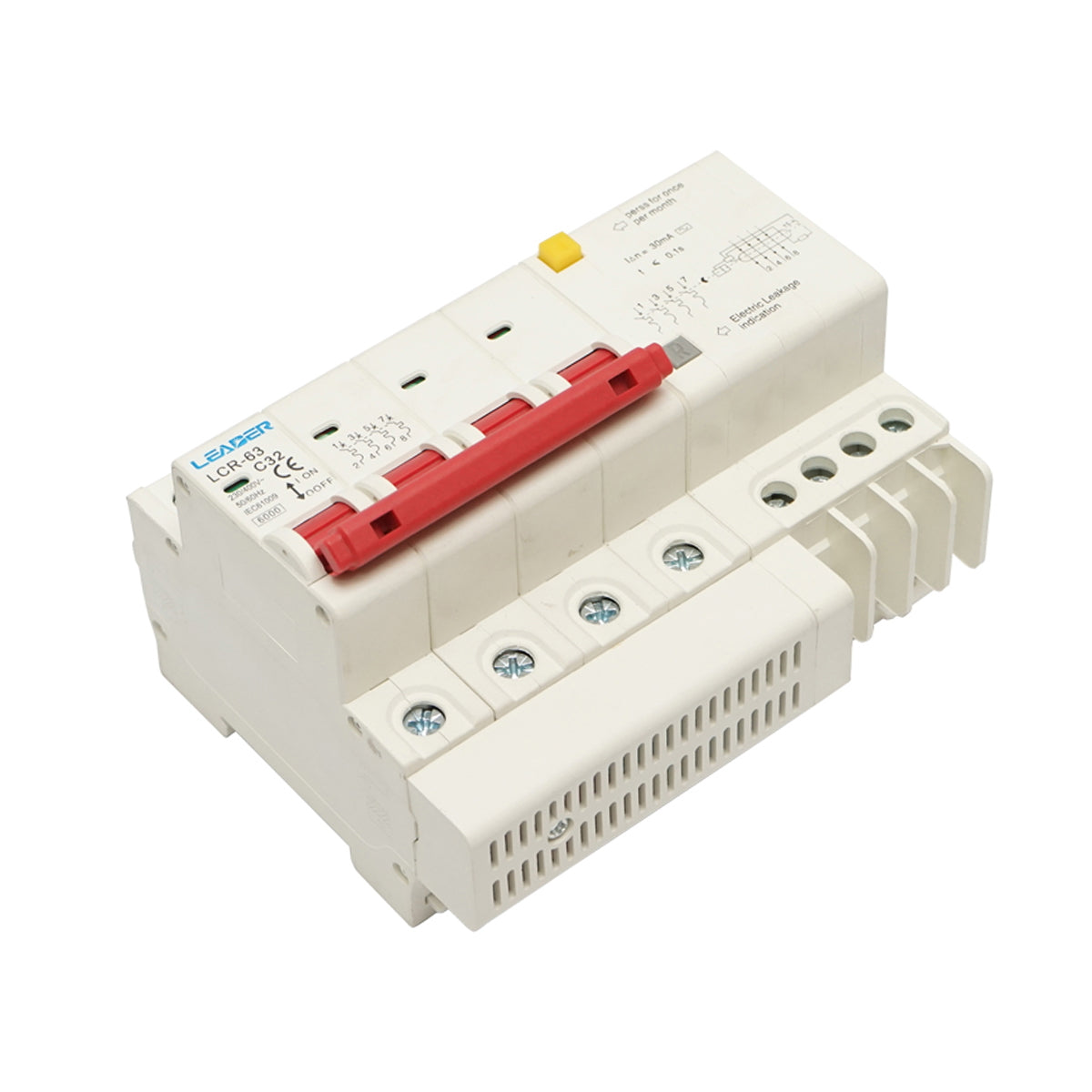 4P differential safety, 32A, 30mA Leader