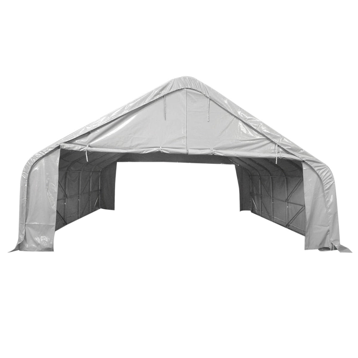 PVC storage hall with a metal structure, 8m wide and 12m long, 2.6m high