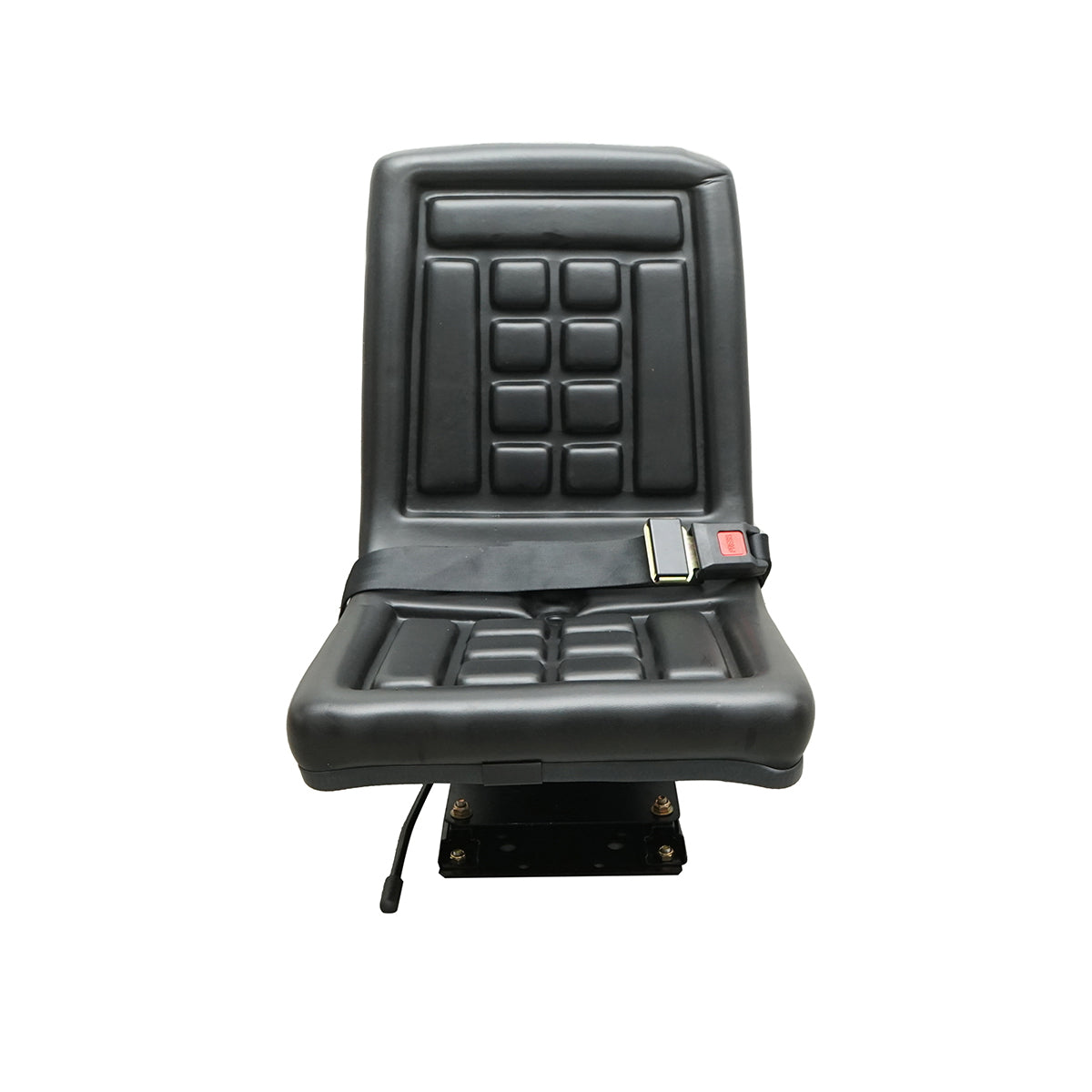 Universal seat with seat belt for agricultural or industrial machinery, forklift