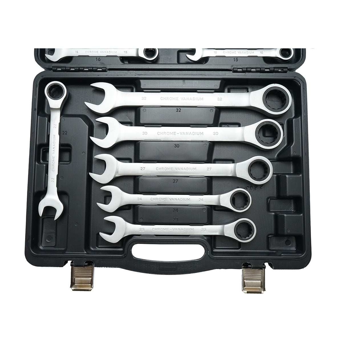 22-piece combination wrench set with ratchet 6-32mm CrV Breckner Germany