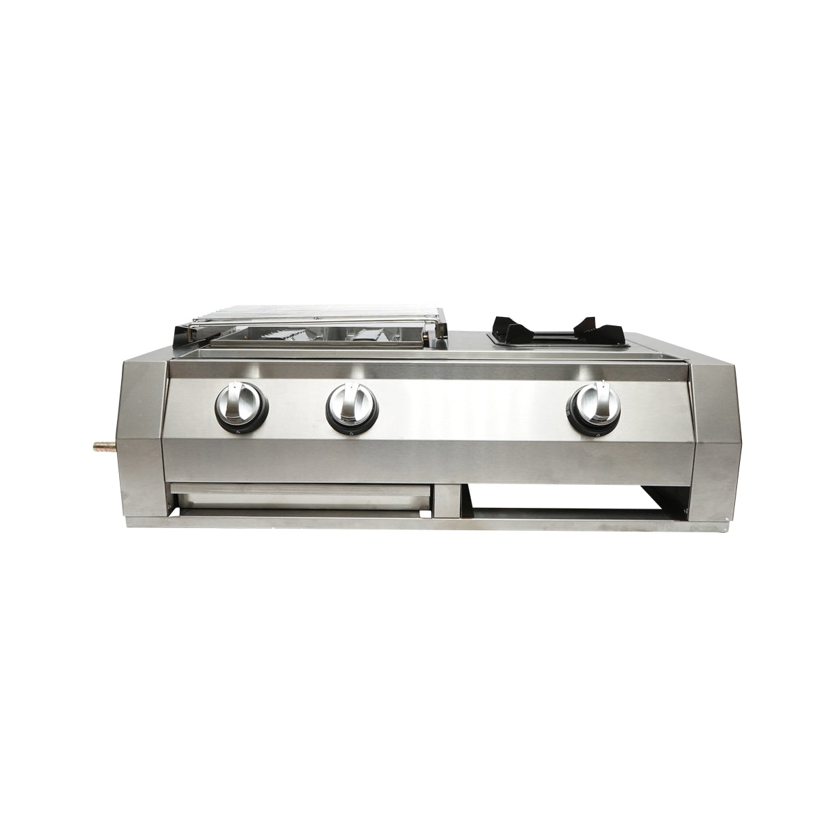 Camping grill with 2 burners and 1 cooking area 676x400x185mm