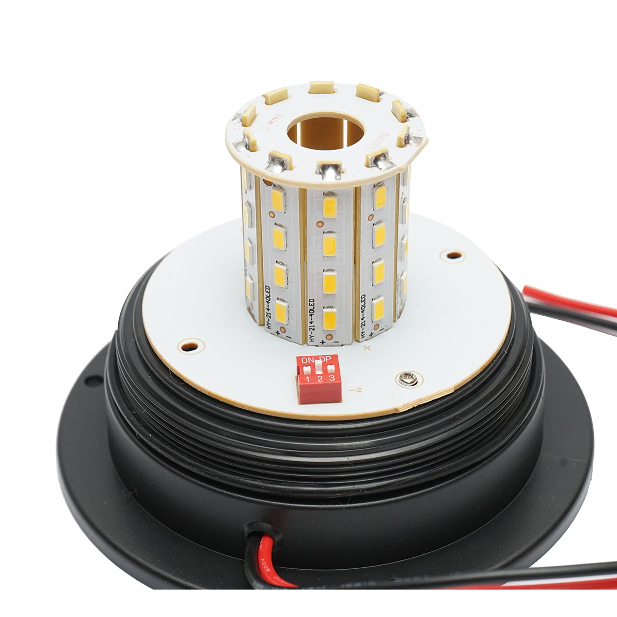 LED beacon 10-30V with 3 functions, mounted with 3 screws IP65
