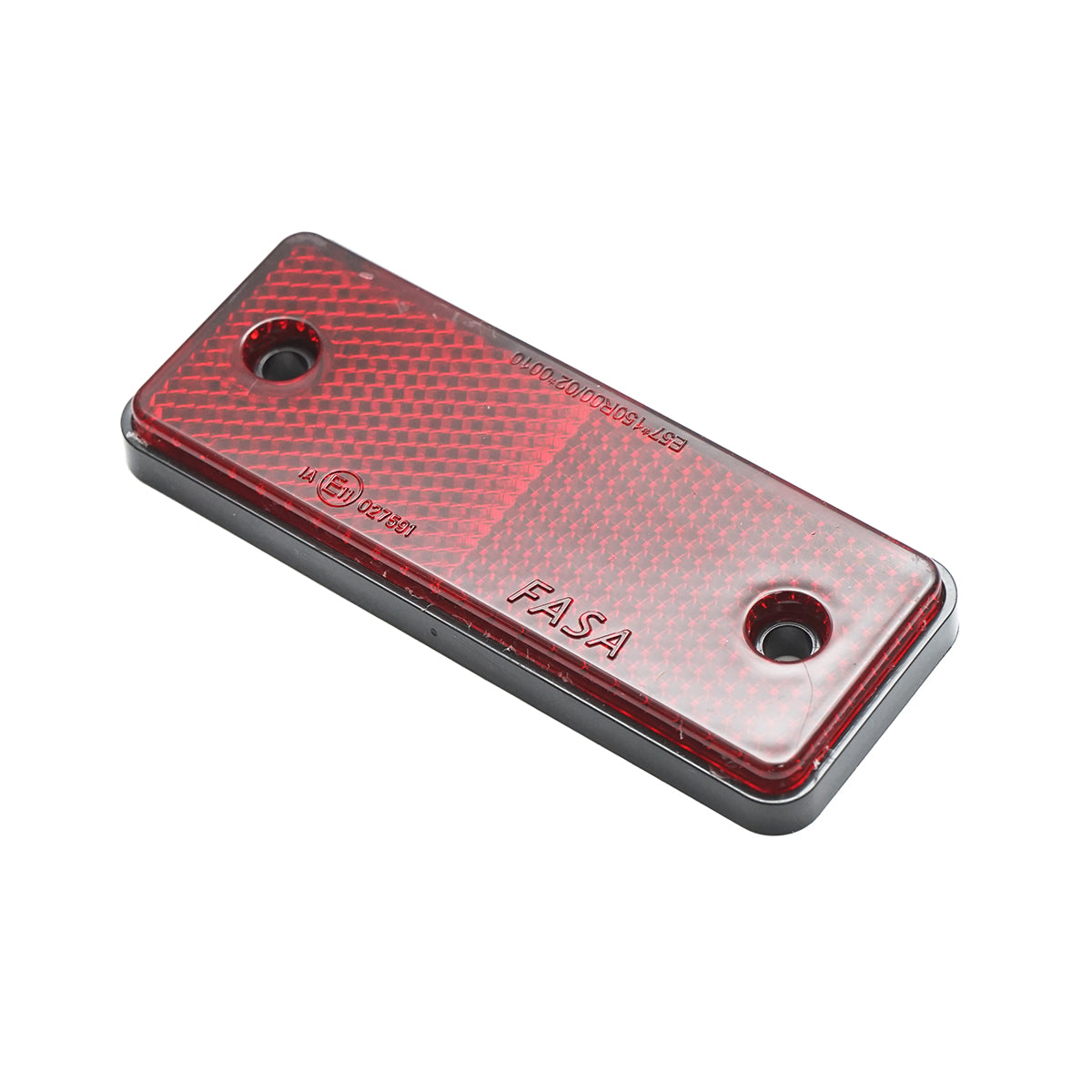Red rectangular reflective lamp