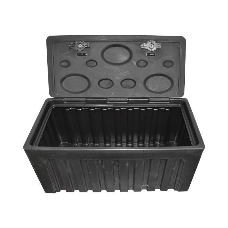 Tool box without support, made of black plastic 480x470x1000 mm
