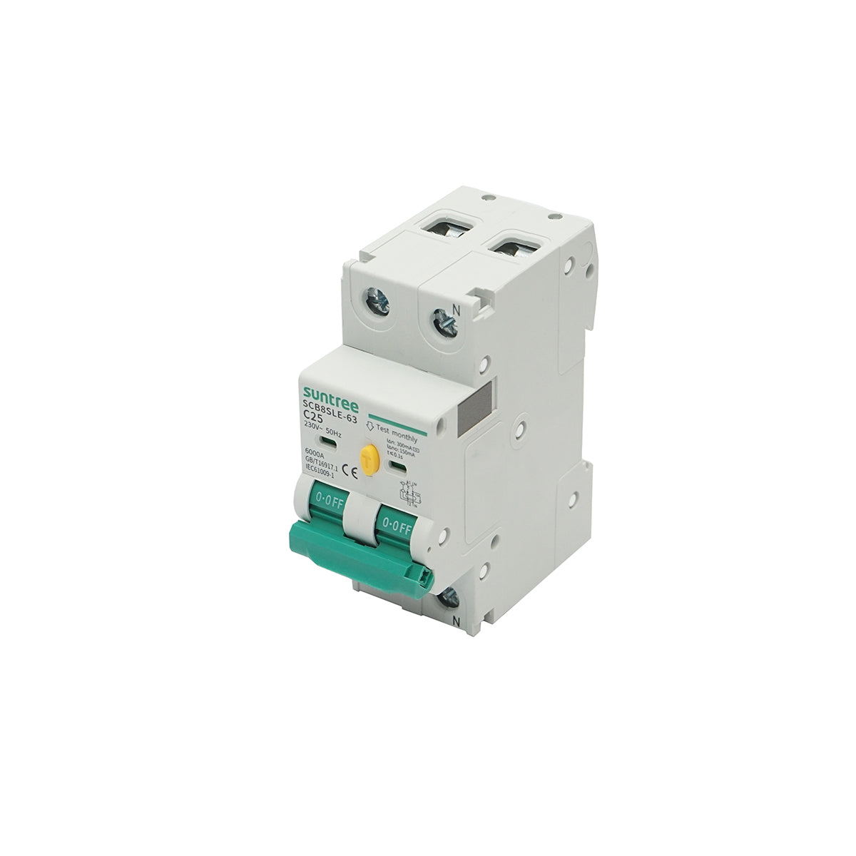 Automatic circuit breaker 1+N, 25A 400VAC Suntree
