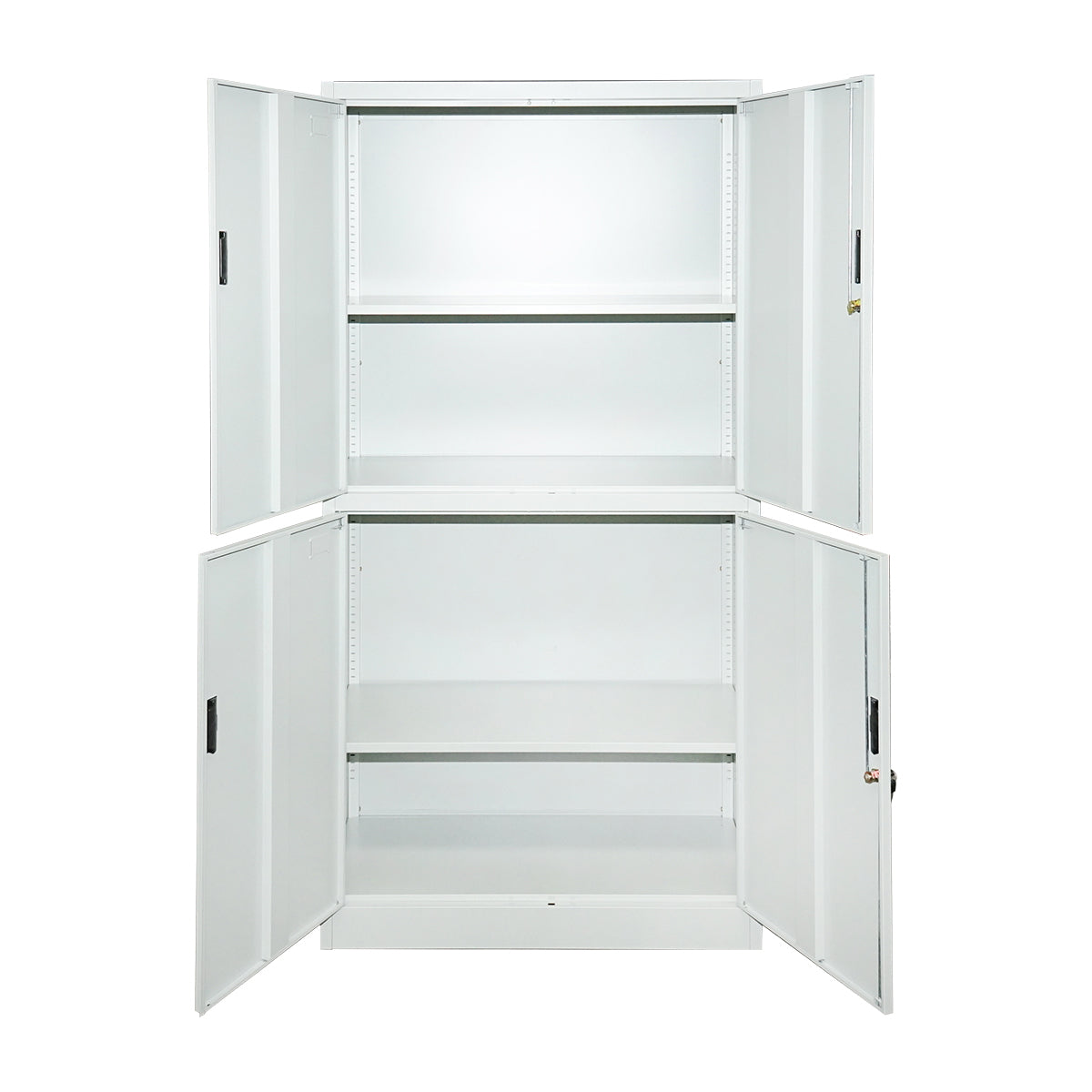Metal cabinet with 4 secure solid doors 1800x900x400mm