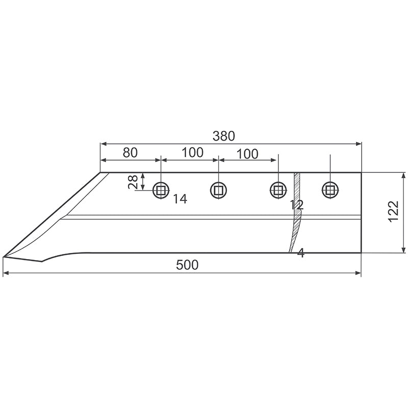 Vogel Noot model PP3 and PP4 plow share with chisel/chisel