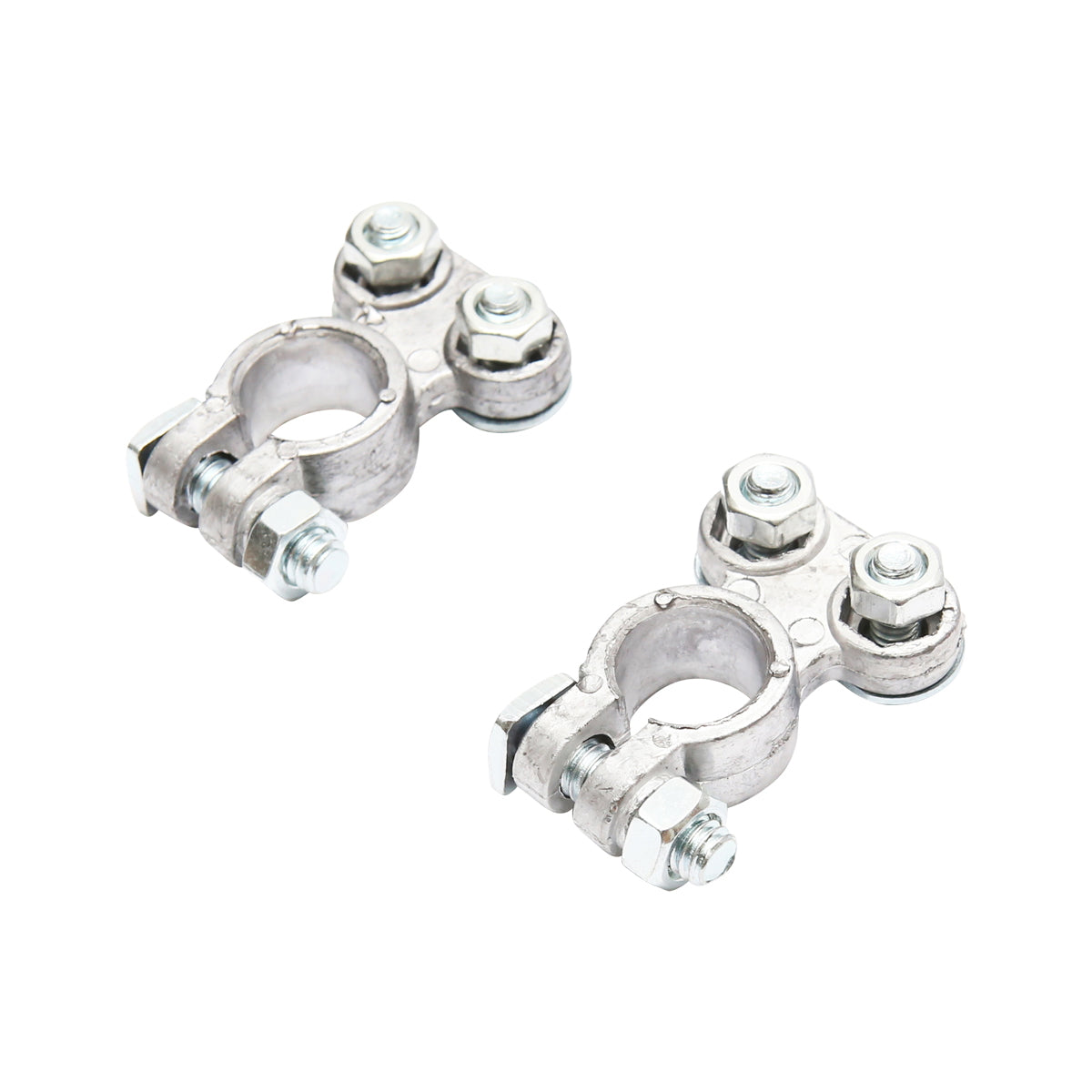 Set of lead battery terminals with screw fastening