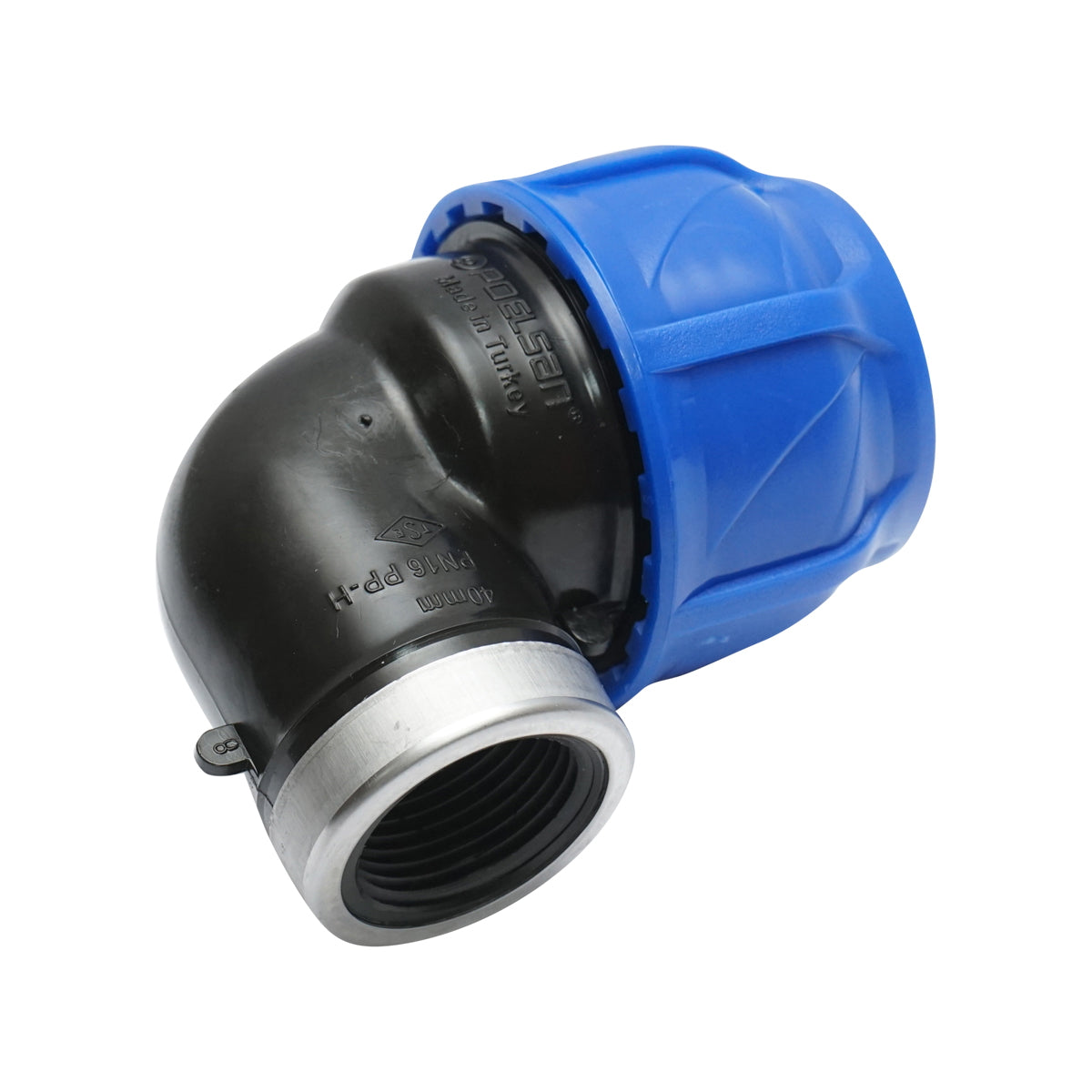 Compression collar mother internal thread D40mmx1 PN 16 bar for PEHD irrigation systems