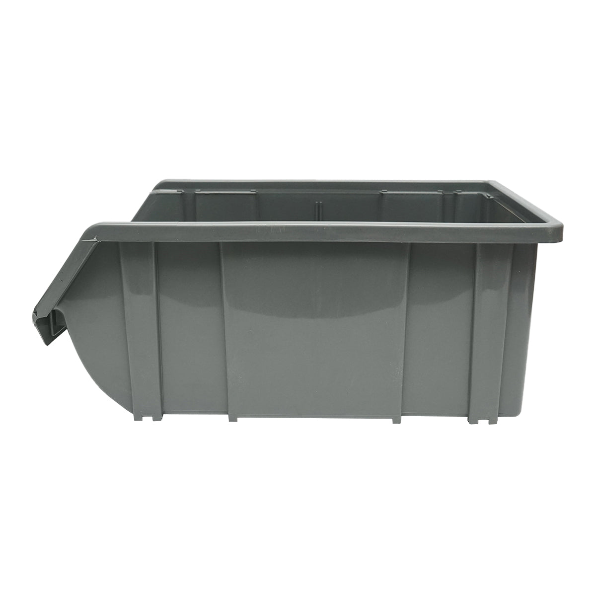 Gray plastic storage box 226x390x167mm
