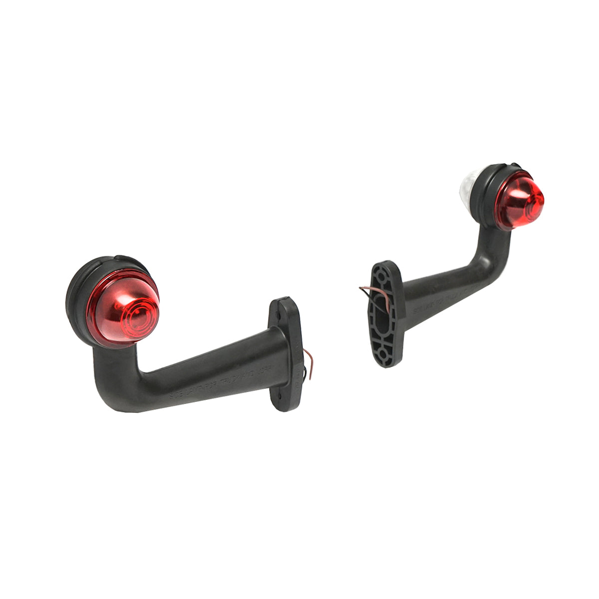 Side marker lights with LED 24V, red-white, durable PVC /set