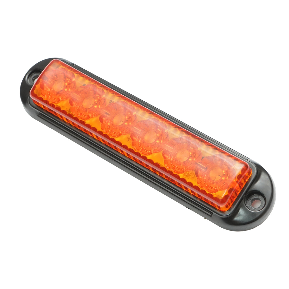 LED side marker lamp 12-24V, yellow 4 functions 155x37mm, black frame Breckner Germany