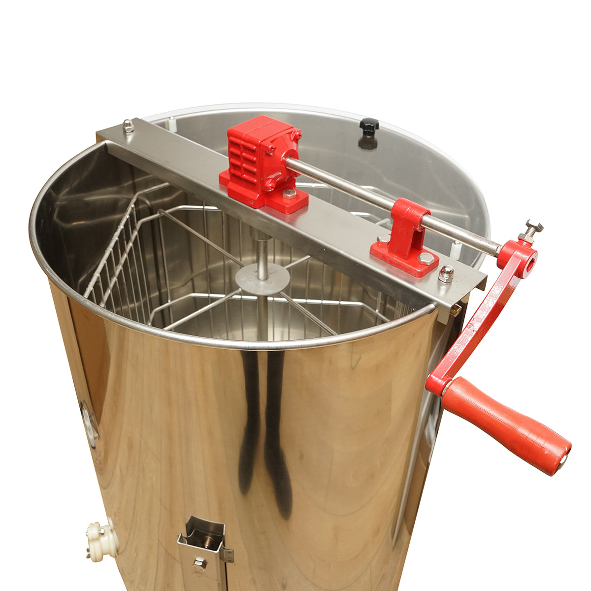 Manual beekeeping centrifuge, stainless steel honey extractor with 4 frames