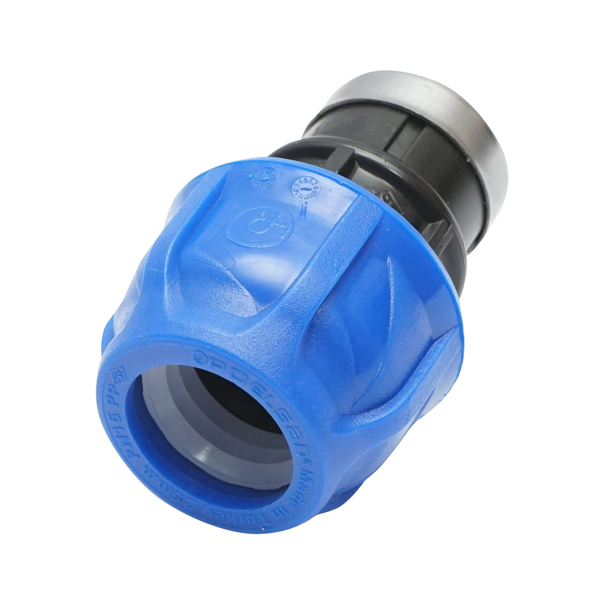 Compression fitting with external thread D25mmx1/2 inch, for irrigation systems