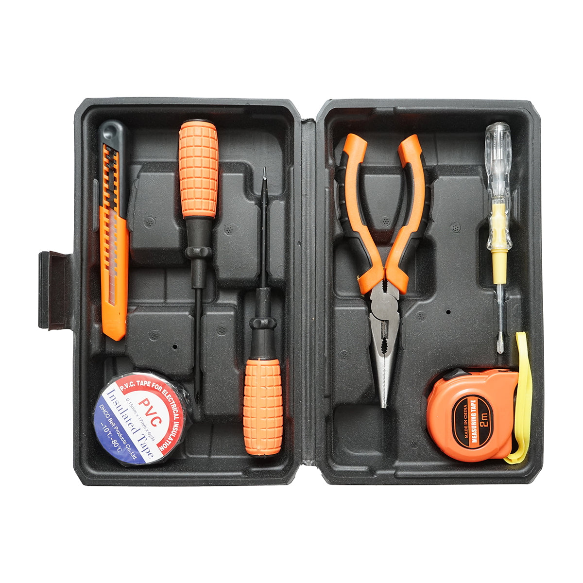 Combined tool and equipment set 7 pieces
