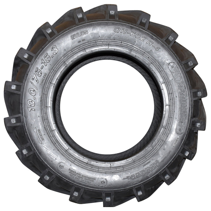 Agricultural tire 10.0/75-15.3 with V type tread 12PR, M600 QH602 profile
