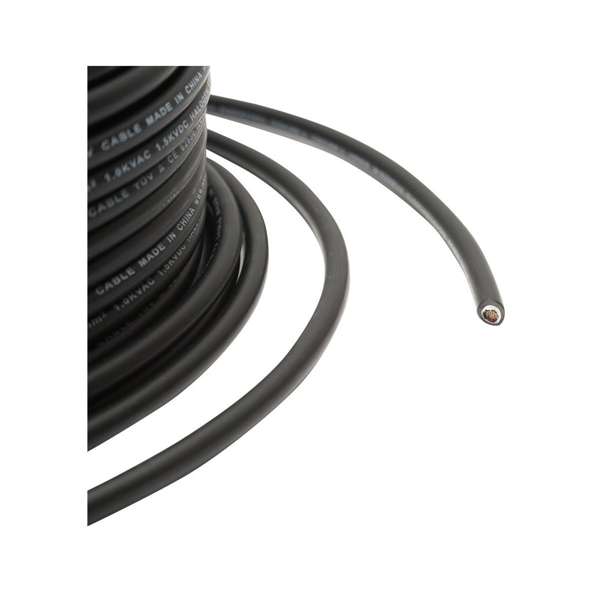 Solar panel cable roll 6mmx30m black 1.5KV, H1Z2Z2-K Leader