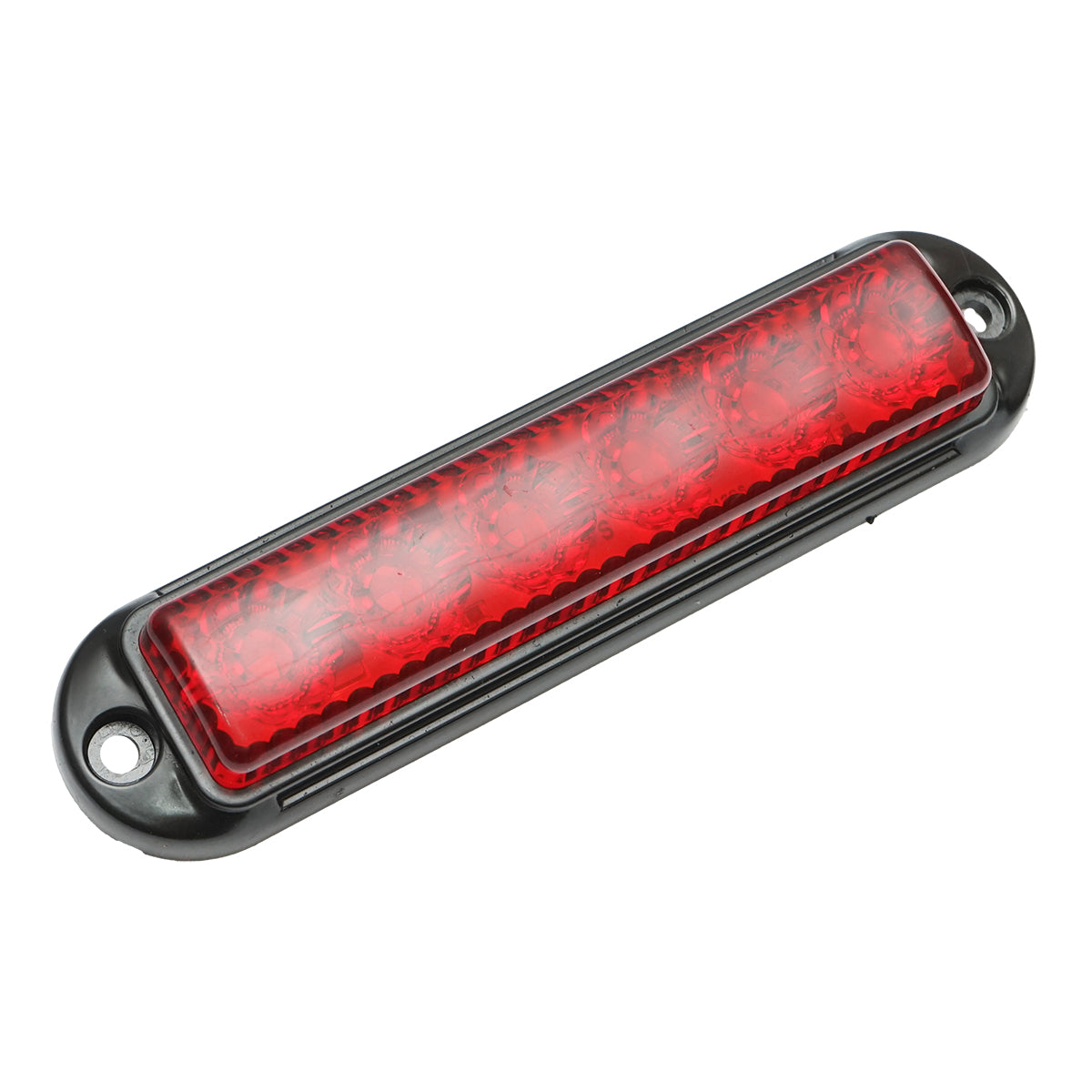 LED side marker lamp 12-24V, red 4 functions 155x37mm, black frame Breckner Germany