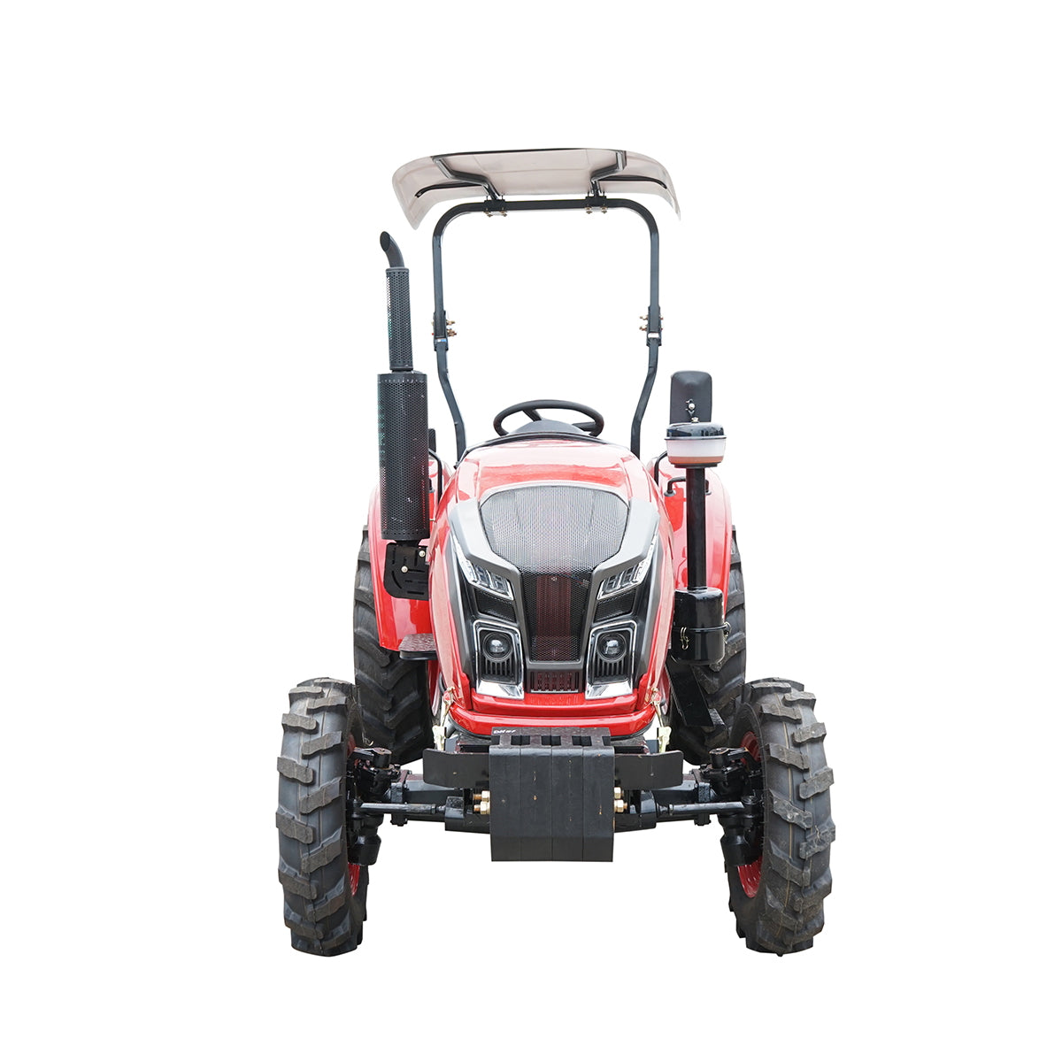 35 HP 4x4 tractor, red with a semi-cab, series 354