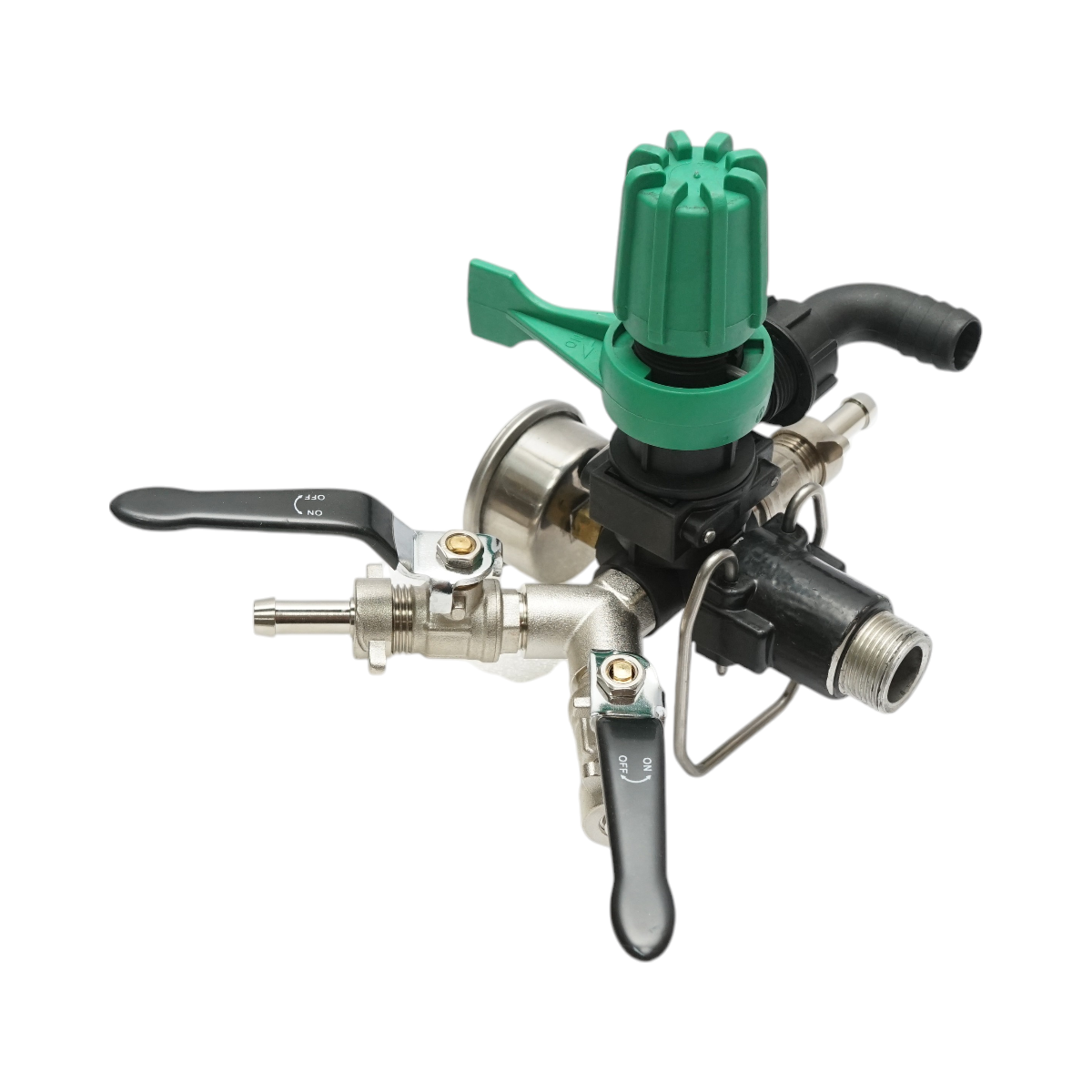 Distributor with 3 outlets for herbicide sprayer, glycerin manometer 1000 PSI